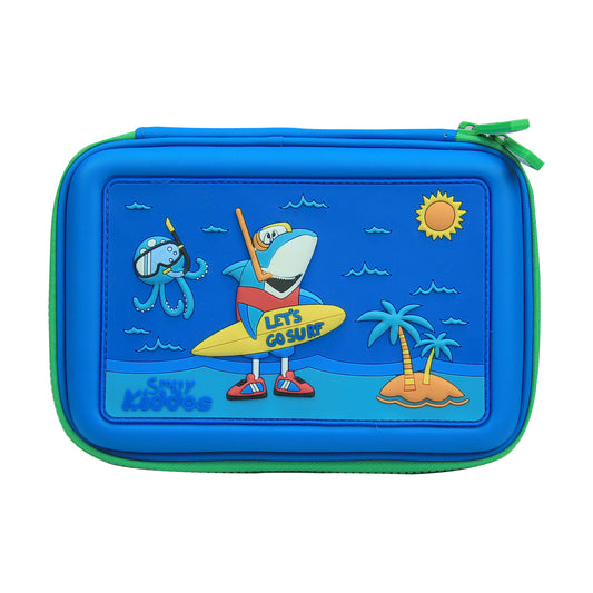 Scented Hardtop Single Compartment Pencil Case - Blue