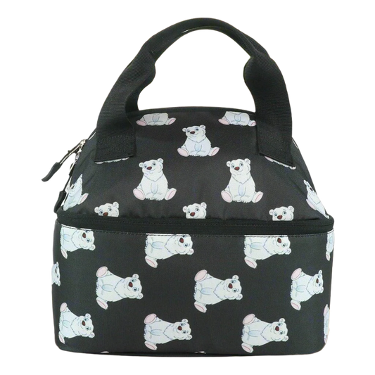 Smily Kiddos Double Decker Lunch Bag Panda Theme - Black LxWxH :25.5 X 17 X 20 CM