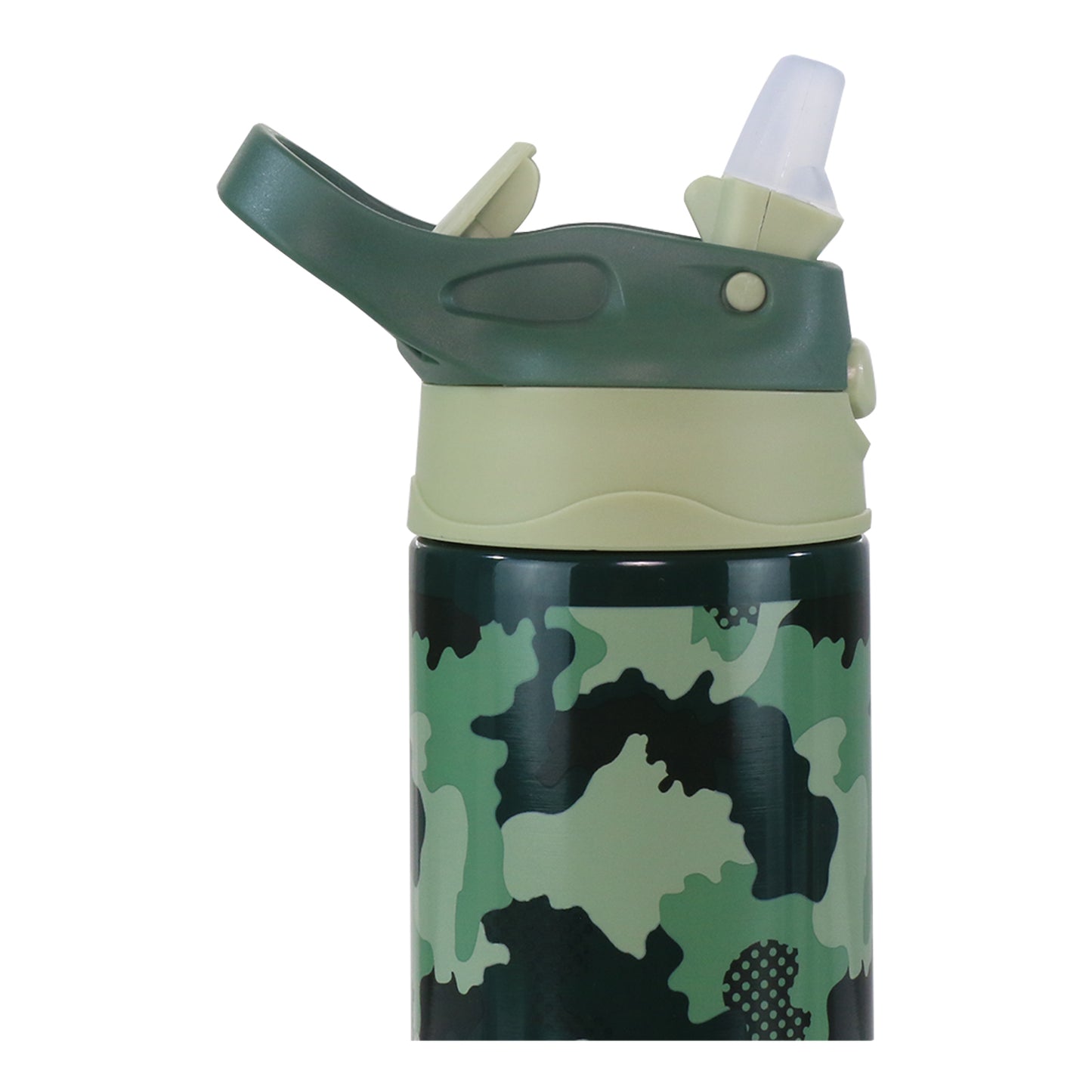 Smily Kiddos Insulated Water Bottle 600ml - Camo Theme Green