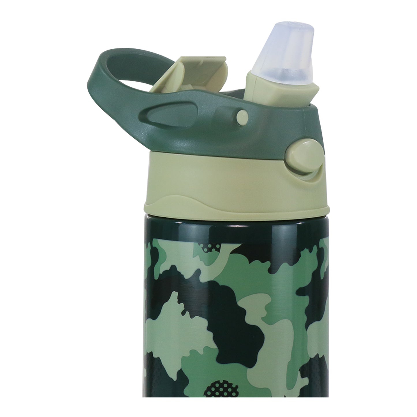 Smily Kiddos Insulated Water Bottle 600ml - Camo Theme Green
