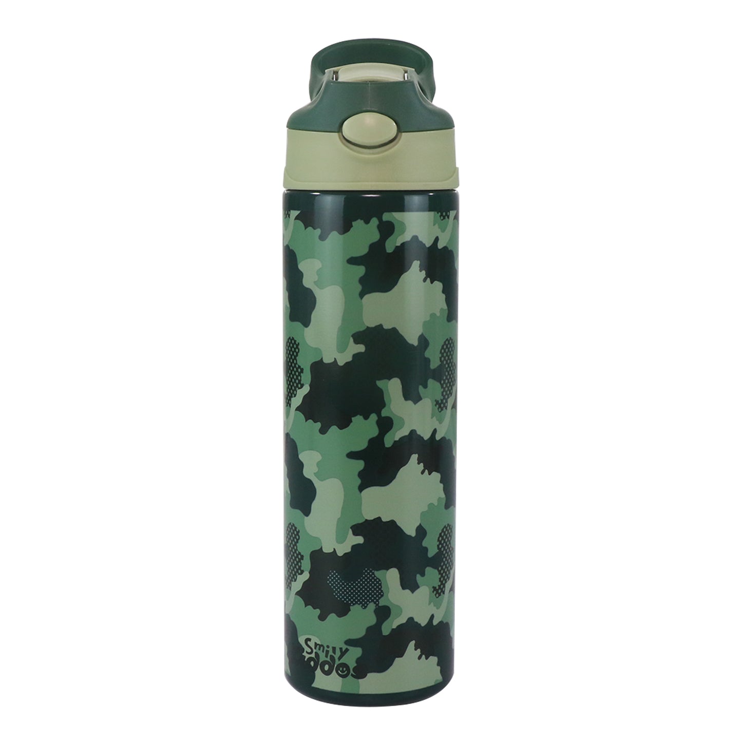 Smily Kiddos Insulated Water Bottle 600ml - Camo Theme Green