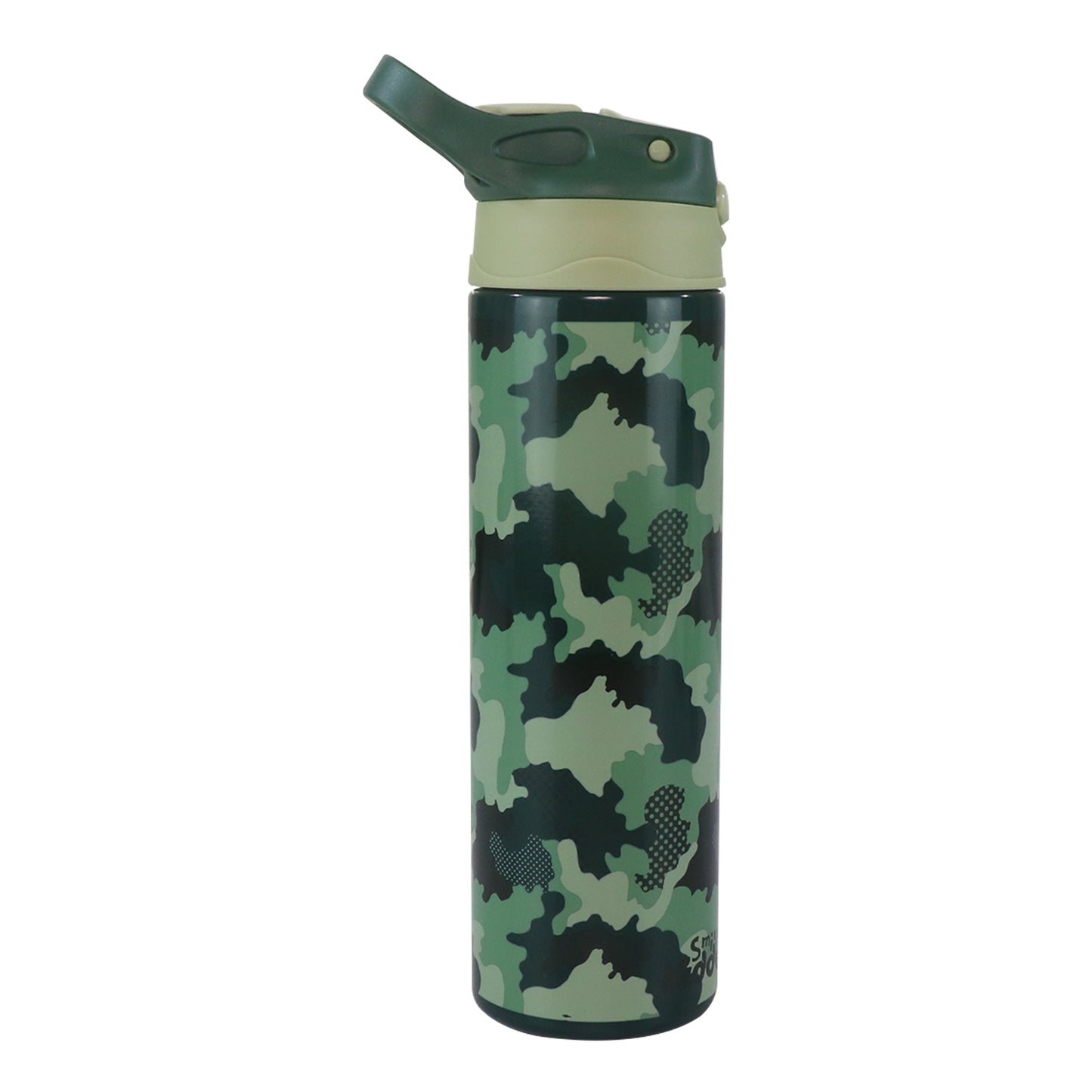 Smily Kiddos Insulated Water Bottle 600ml - Camo Theme Green