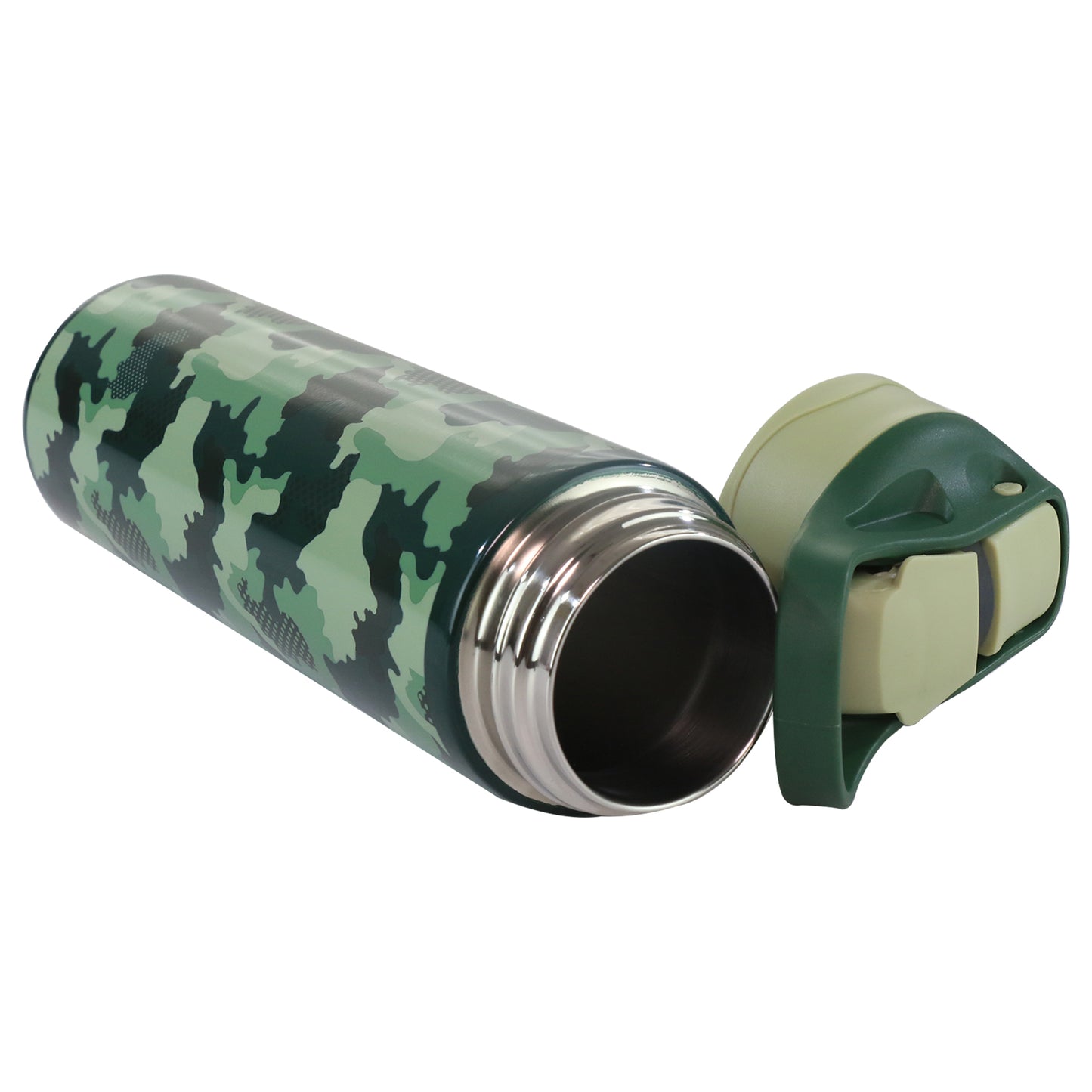 Smily Kiddos Insulated Water Bottle 600ml - Camo Theme Green