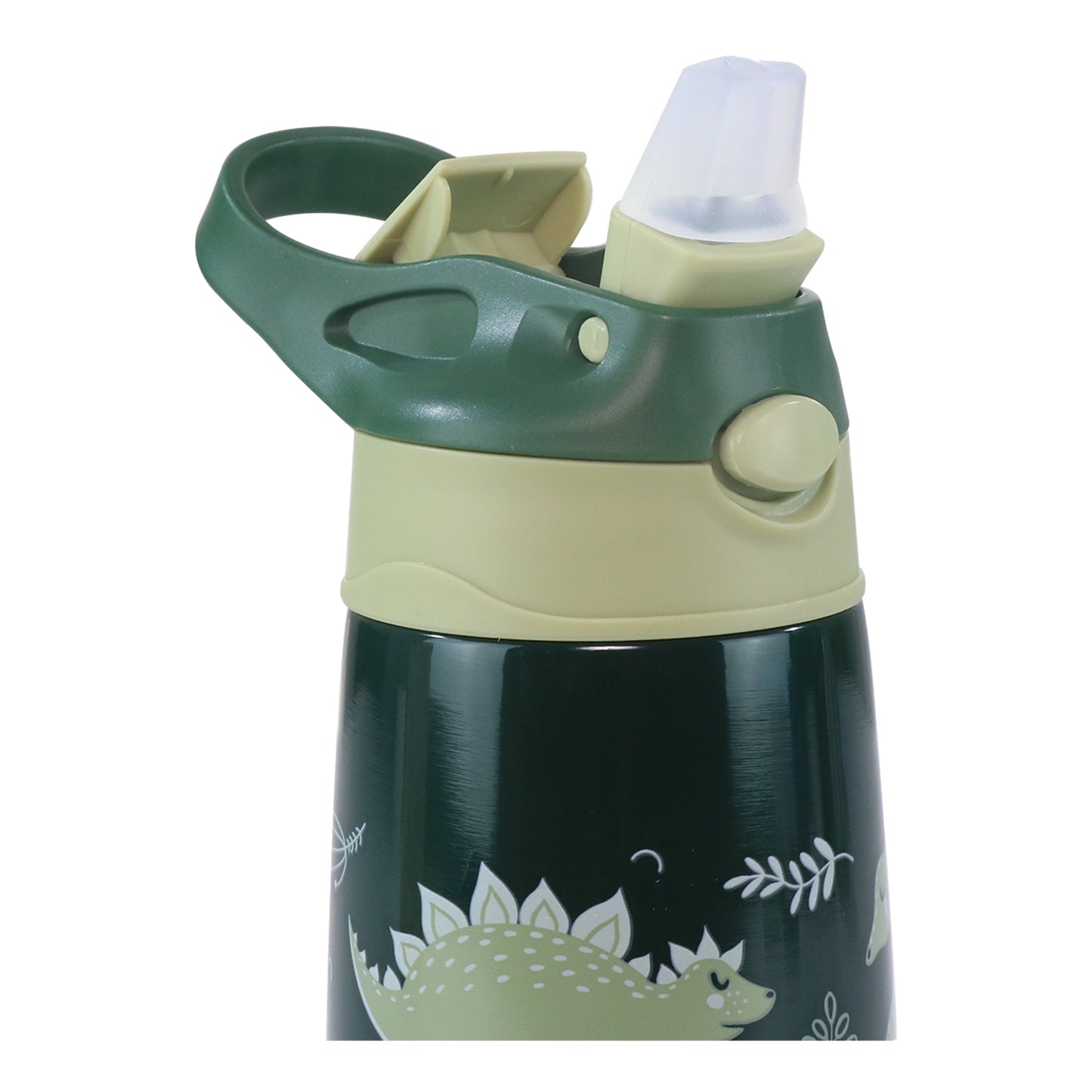 Smily Kiddos Insulated Water Bottle 450ml - Dino Theme Green