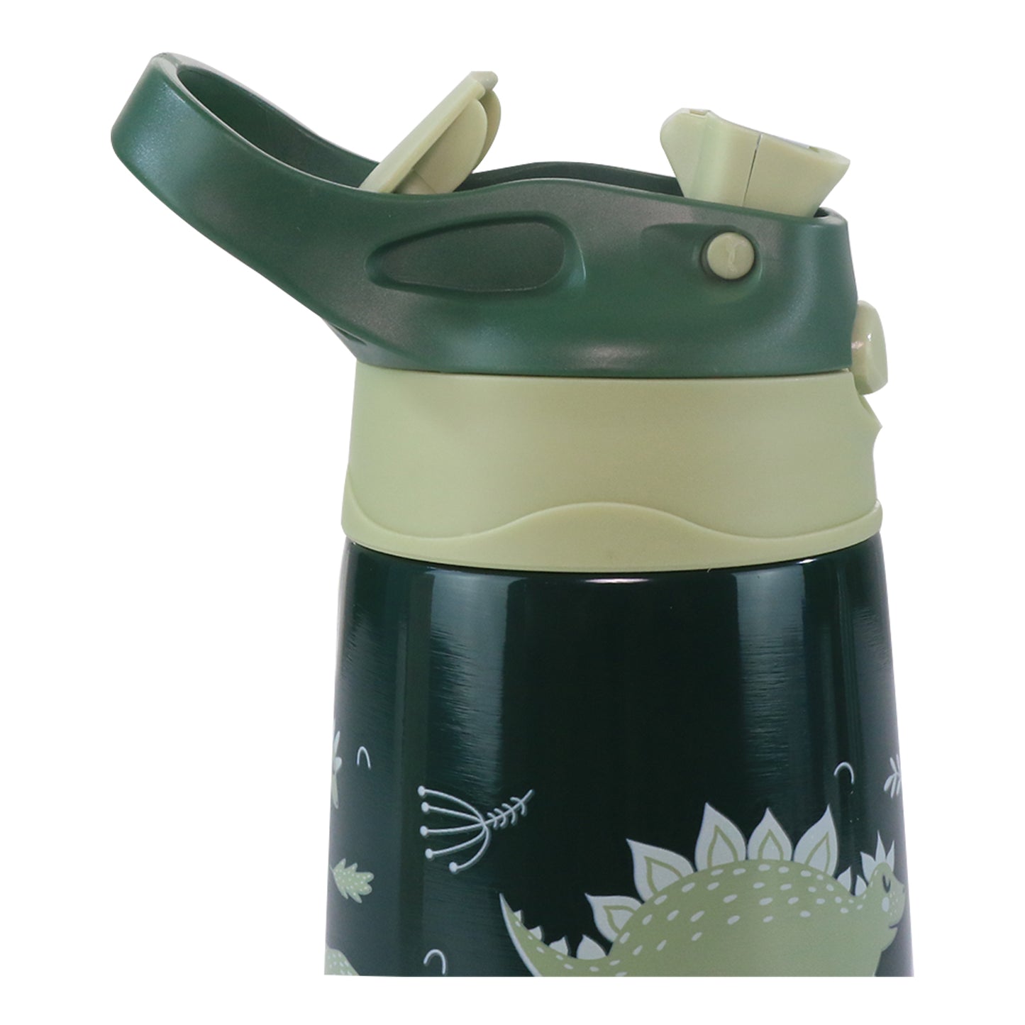 Smily Kiddos Insulated Water Bottle 450ml - Dino Theme Green