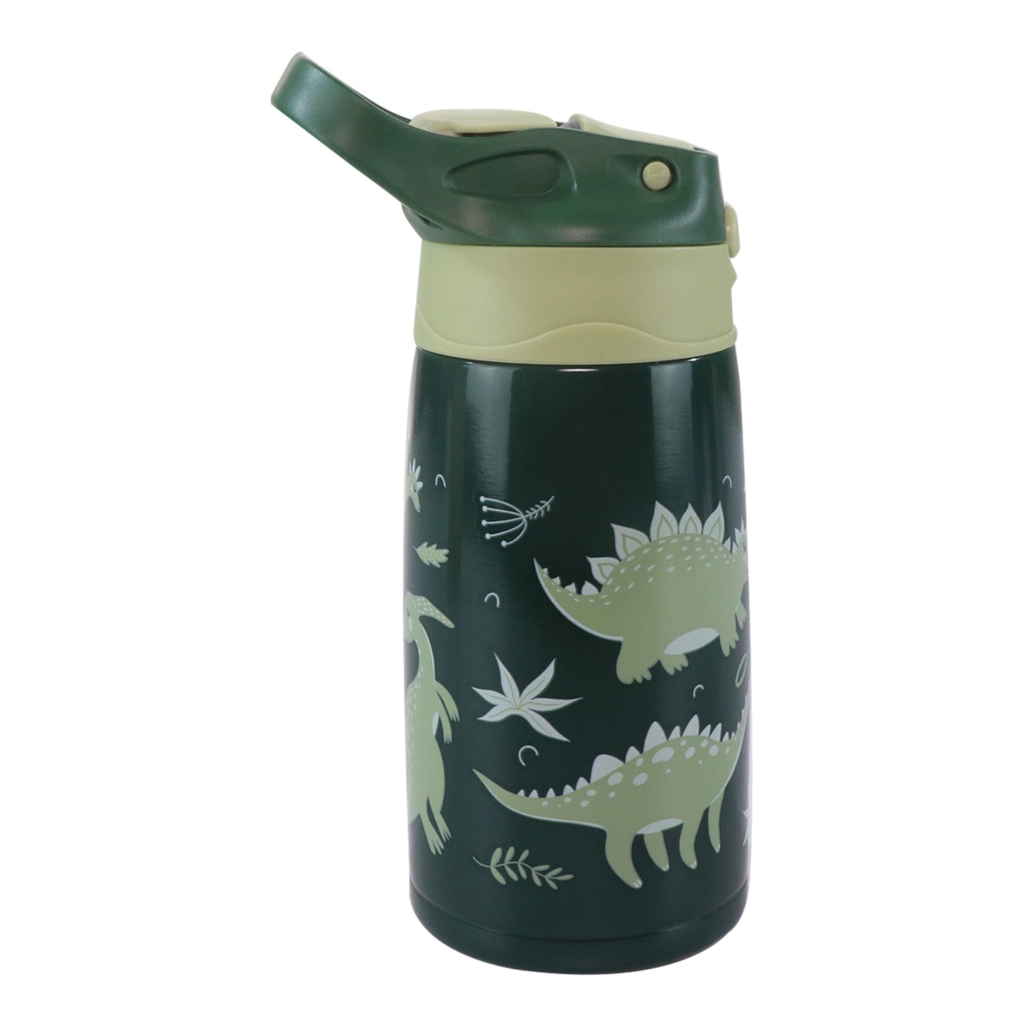 Smily Kiddos Insulated Water Bottle 450ml - Dino Theme Green