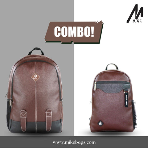 Leather Bags Combo - Dark Brown