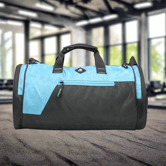 Mike Dual Tone Gym Bag - Teal Blue