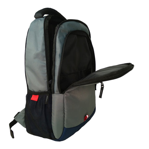 Image of Mike College Backpack  - Grey & Black