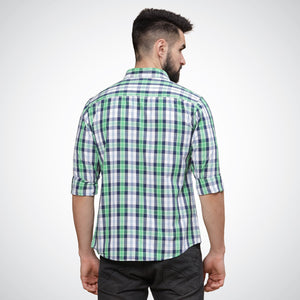 Mike Club Check Shirt Green Color
