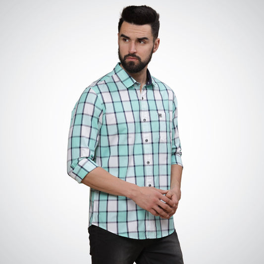Mike Club Check Shirt Green Color