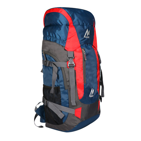 MIKE 65L Hiking Backpack-Red and Blue
