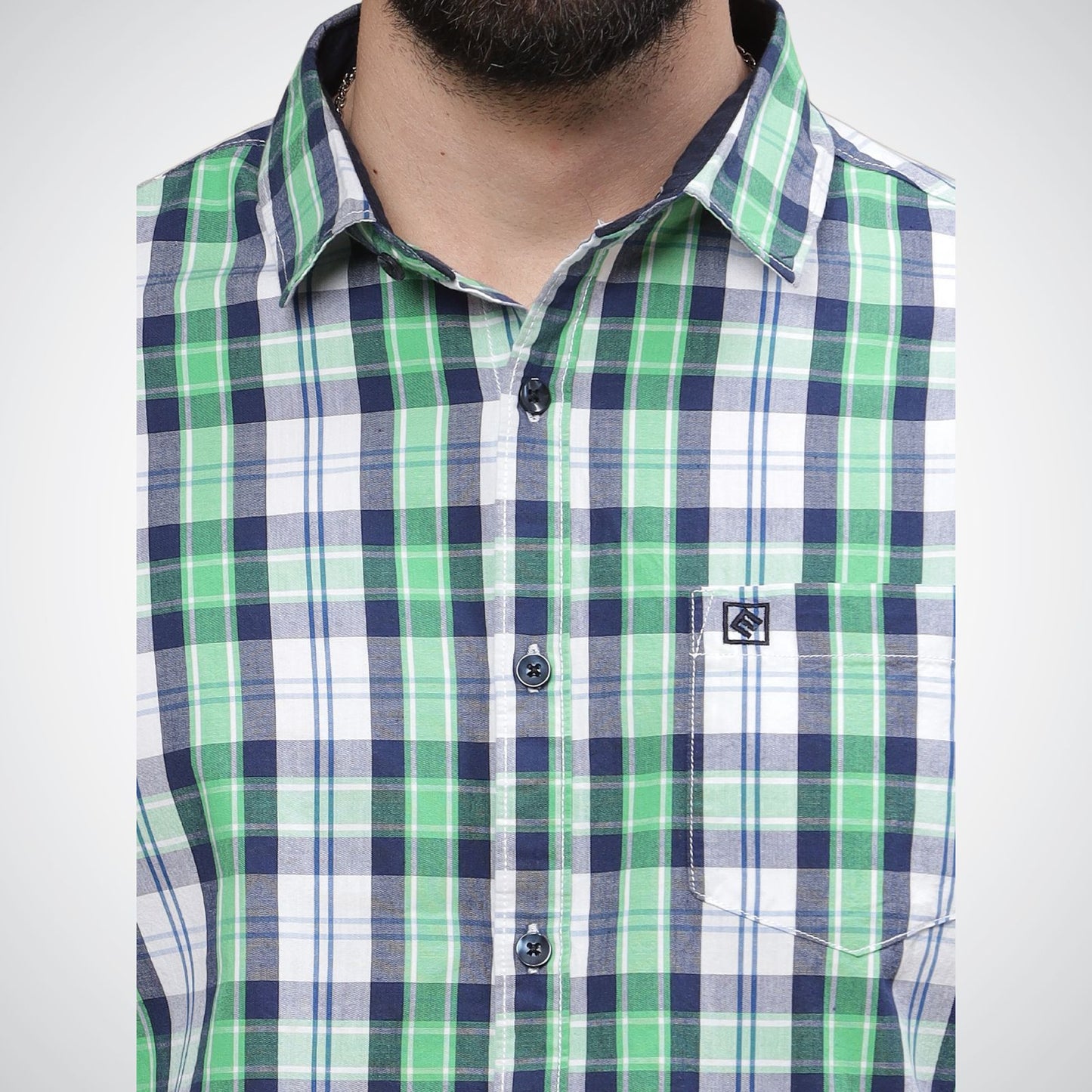 Mike Club Check Shirt Green Color