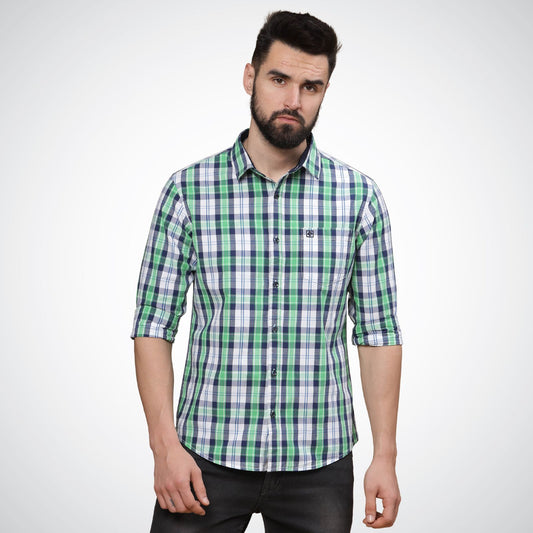 Mike Club Check Shirt Green Color