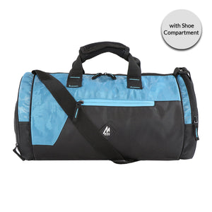 Mike Dual Tone Pro Gym Bag with shoe Compartment  - Teal Blue