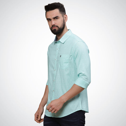 Mike Club Light Green Casual Shirt