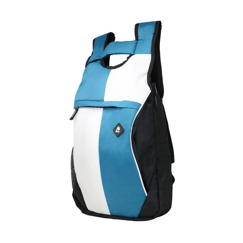 Mike Multi purpose Laptop Backpack - White & Indigo