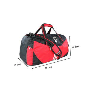 Mike Delta Duffel Bag- Red & Black