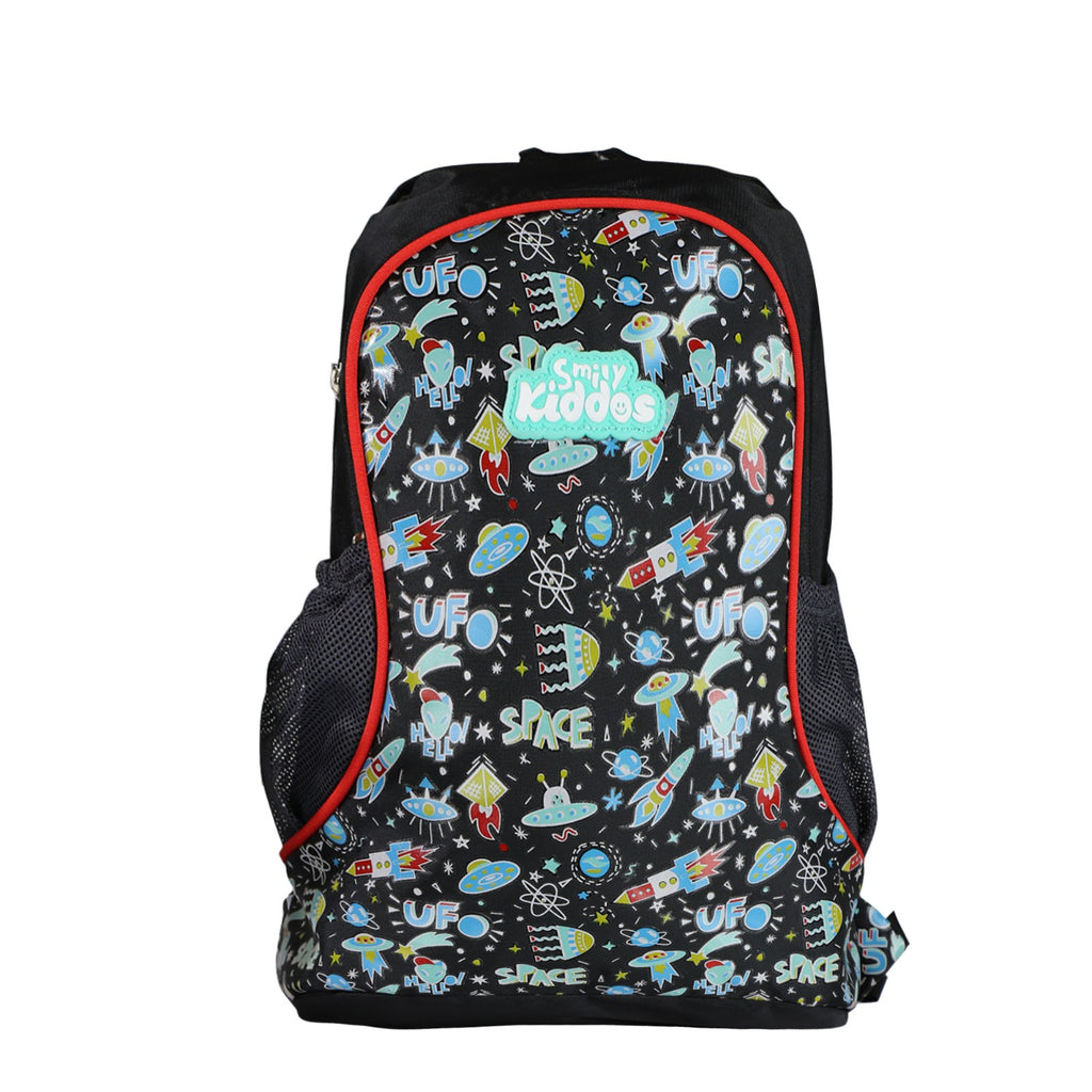 smily kiddos baby bag with pouch - space theme