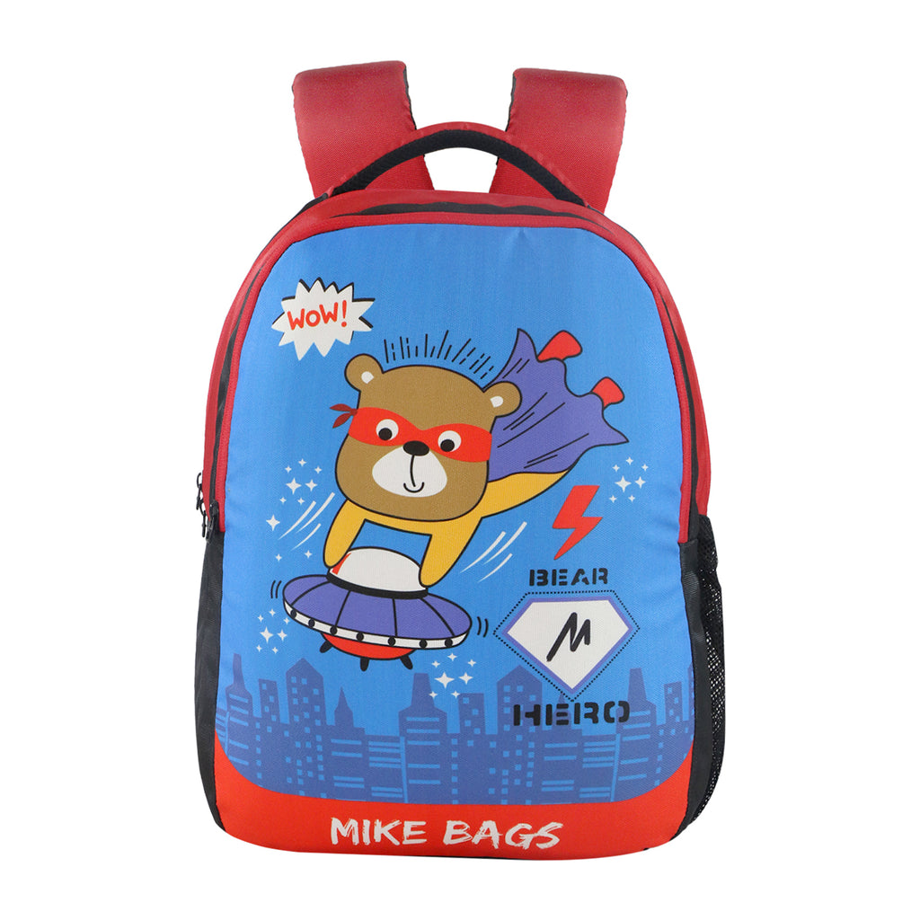 Mike Preschool Backpack Super Teddy - Blue