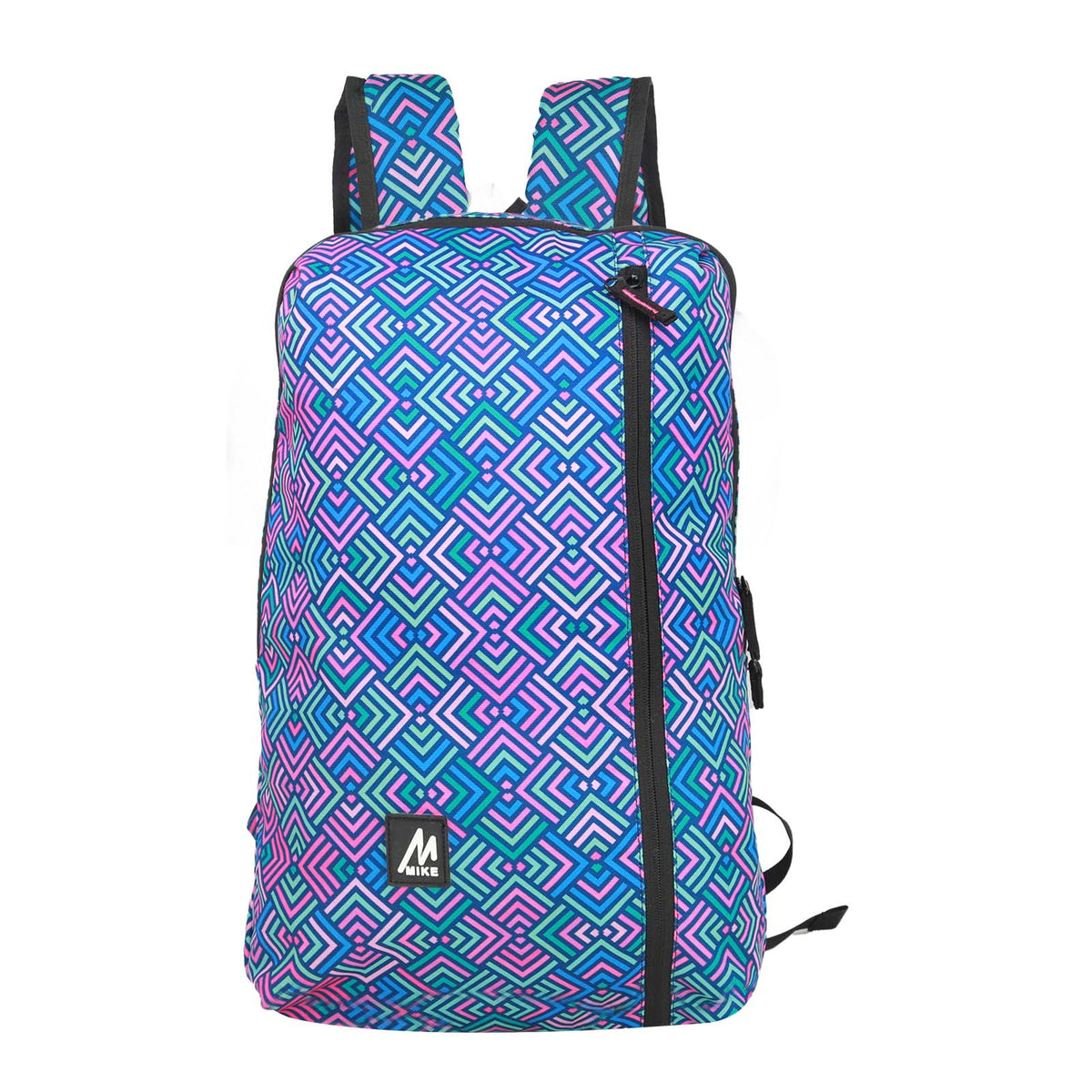Mike City Backpack Geometric Print - Multicolor