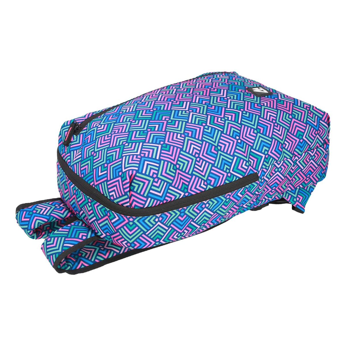 Mike City Backpack Geometric Print - Multicolor