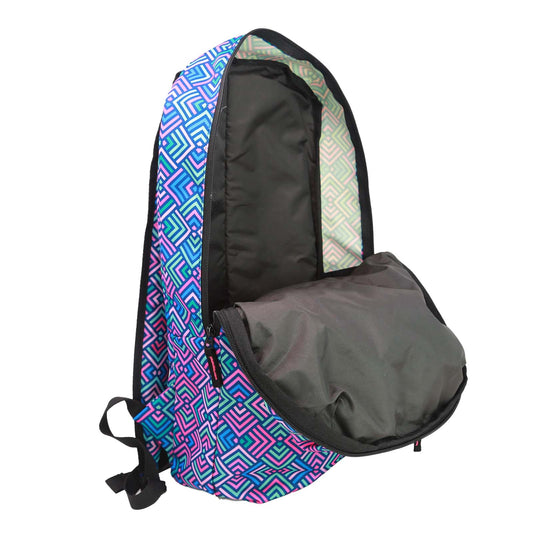 Mike City Backpack Geometric Print - Multicolor