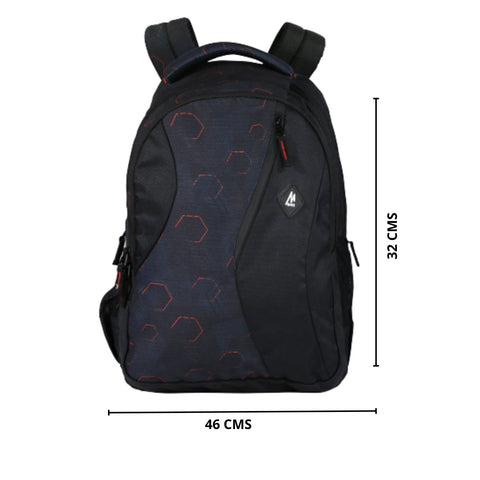 Image of Mike classic college backpack-Geometric design