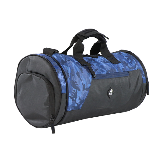 Mike Dual Tone Gym Bag With Shoe Pouch-Camo Blue