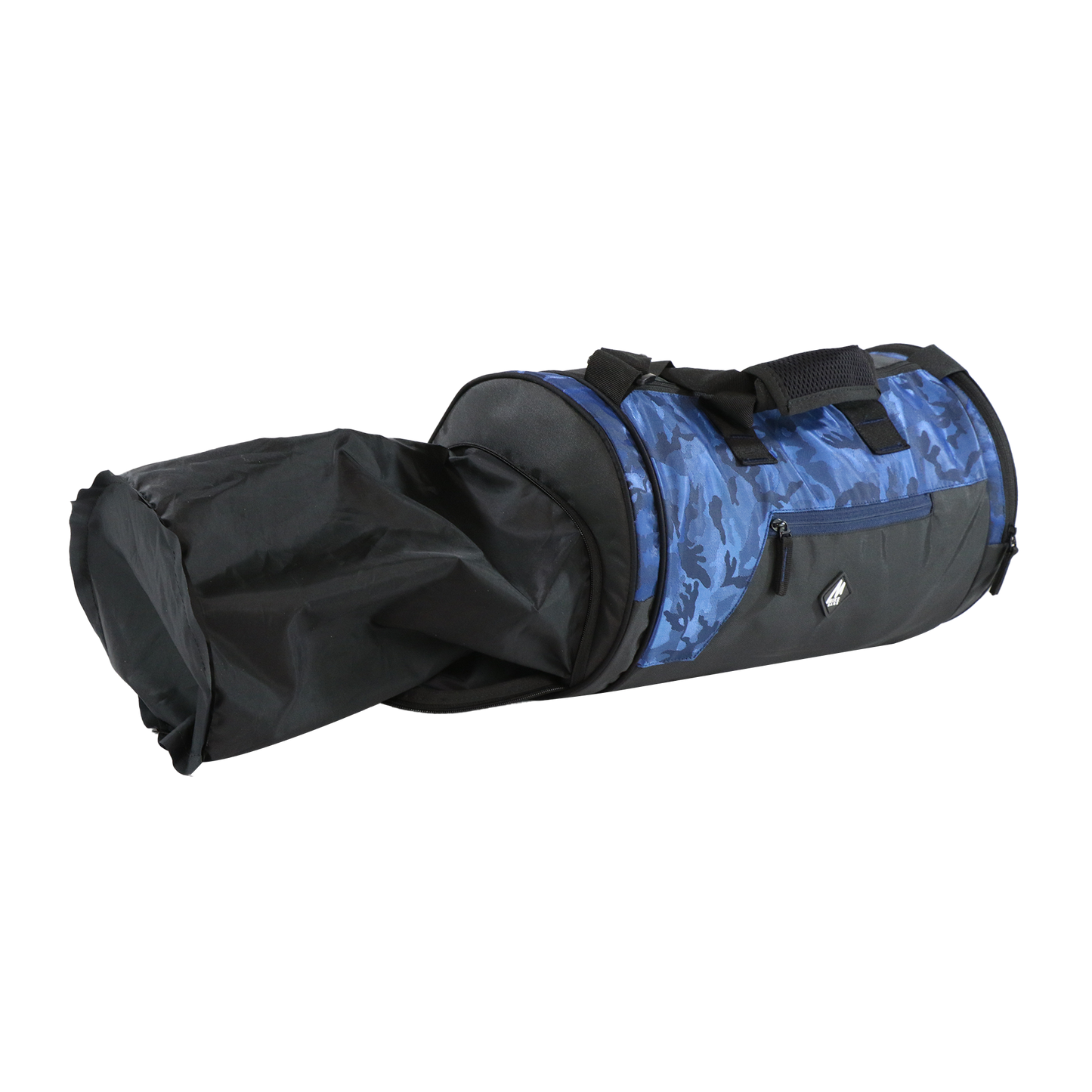 Mike Dual Tone Gym Bag With Shoe Pouch-Camo Blue