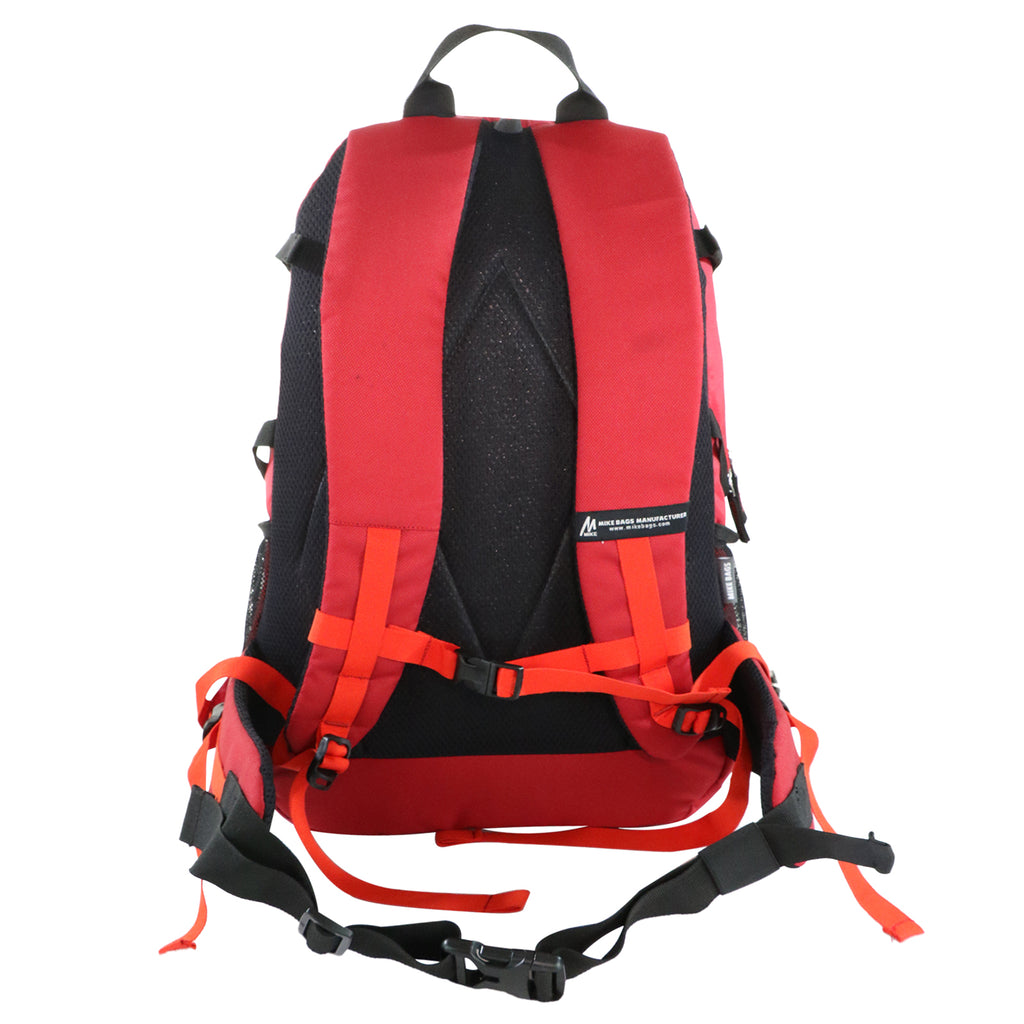 Mike Enticer Trekking Backpack - Red Black with Black Zip