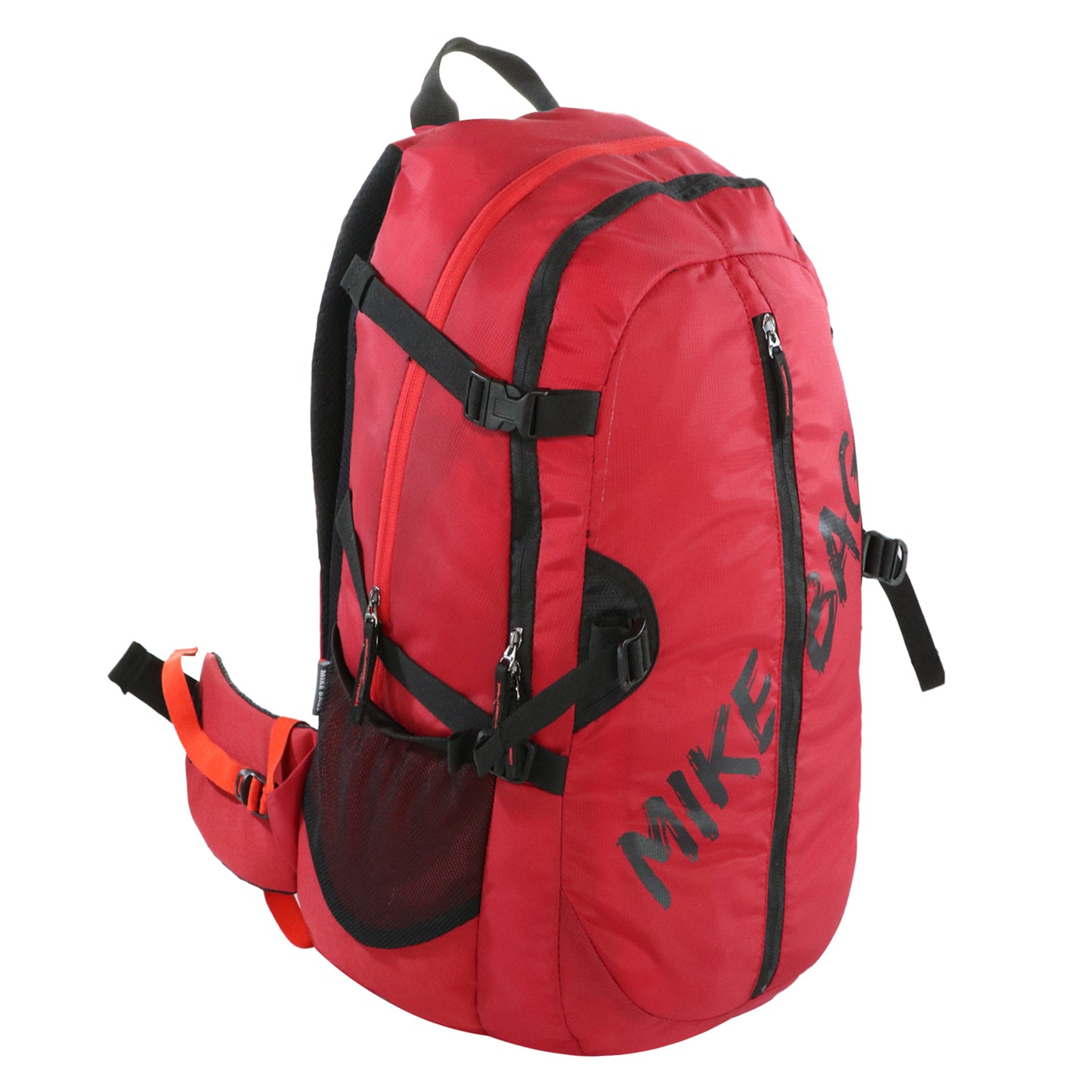 Mike Enticer 42L Trekking Backpack - Red with Black Zip