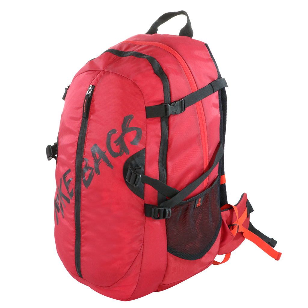 Mike Enticer Trekking Backpack - Red Black with Black Zip