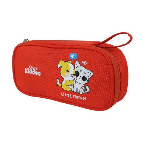 Image of Smily Kiddos Zipper Pencil Pouch Kitty - Red