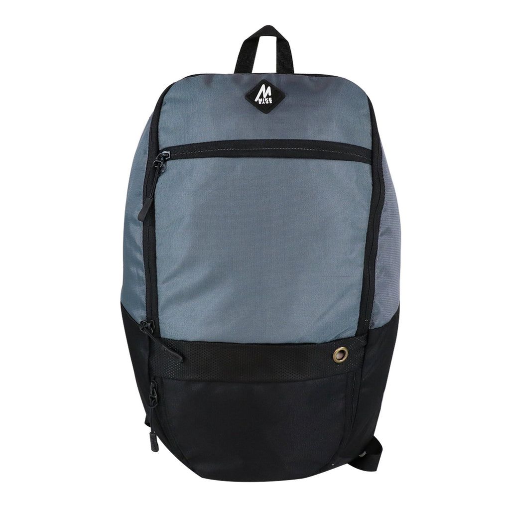 Mike Maxim Backpack -Grey with Black Zip