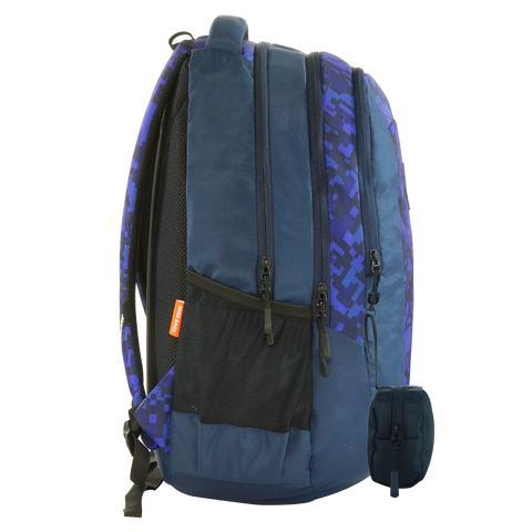 Mike Aurora School Backpack with Pouch - Blue