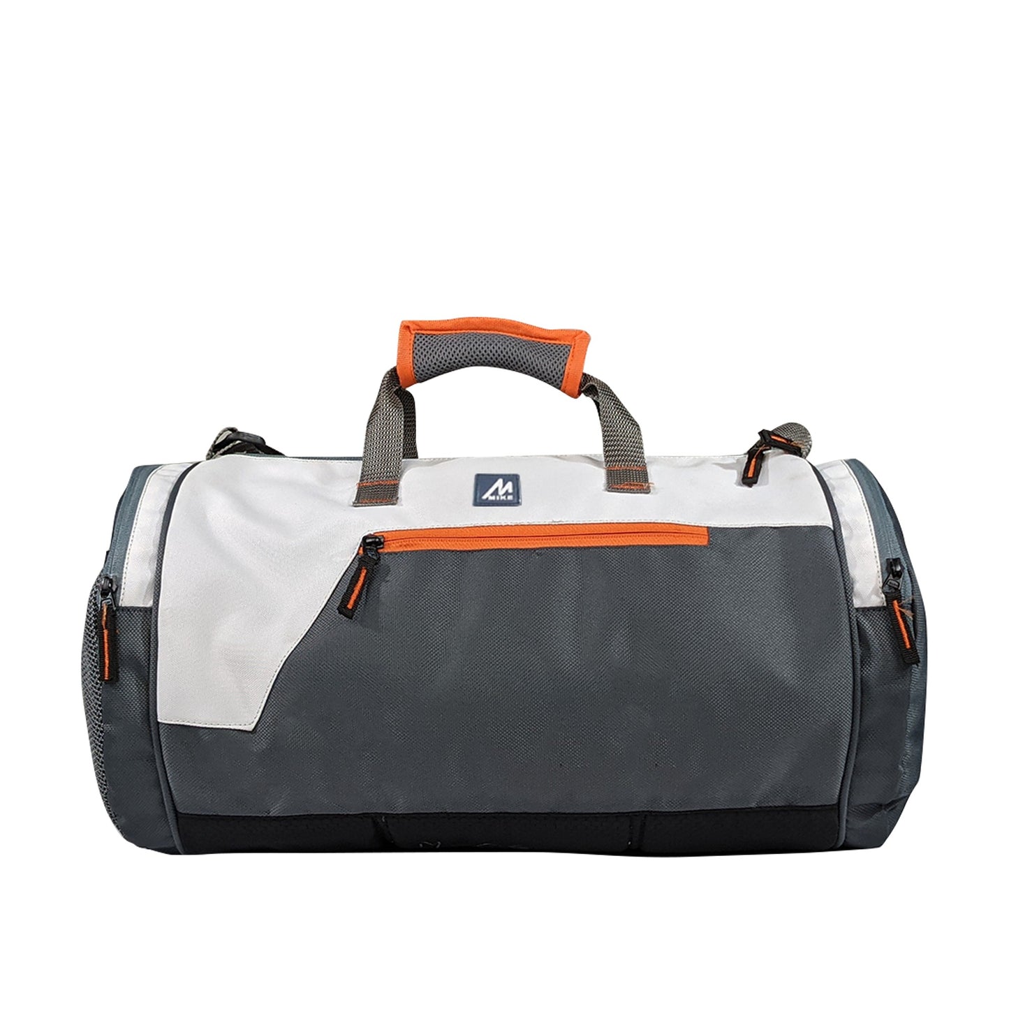 Mike Dual Tone Gym Bag - Grey & White