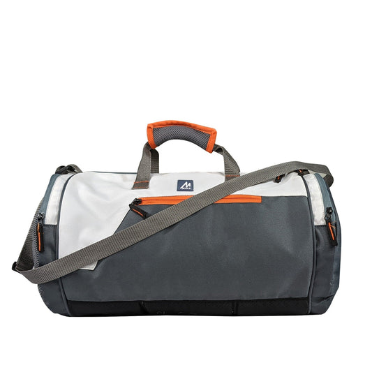 Mike Dual Tone Gym Bag - Grey & White