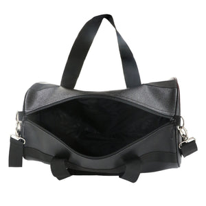 Mike PU Leather Duffel Bag - Black