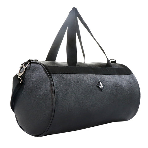 Mike PU Leather Duffel Bag - Black
