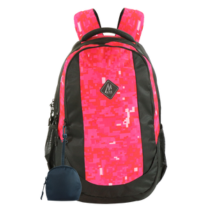 Mike Aurora School Backpack with Pouch - Pink