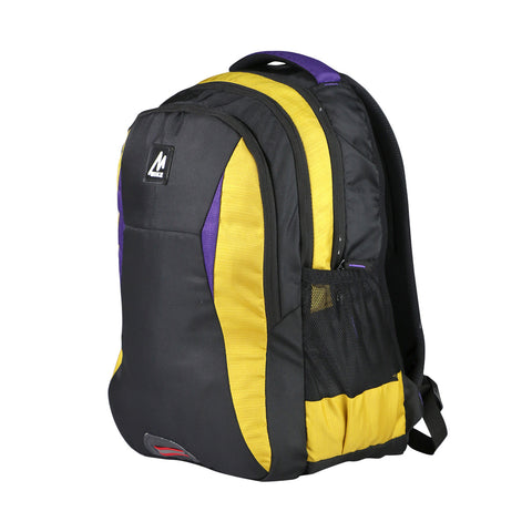 Image of Mike classic college backpack - yellow-black